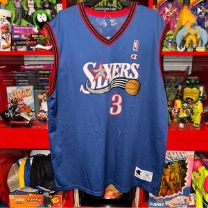 Vintage 90’s Champion x Allen Iverson x Philadelphia 76ers jersey